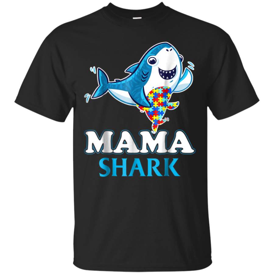 AGR autism-mom-mama-shark-gift-t-shirt