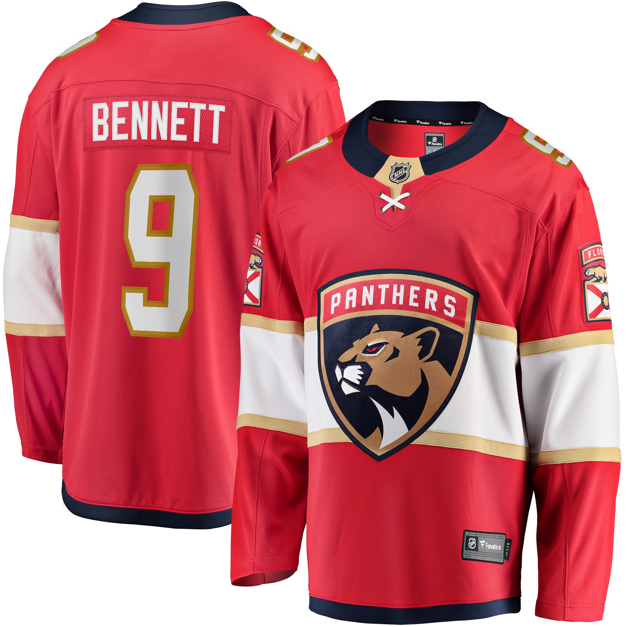 Sam Bennett Florida Panthers Branded Home Breakaway Replica Jersey – Red