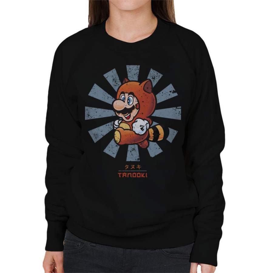 Super Mario Tanooki Retro Japanese Women’s Sweatshirt