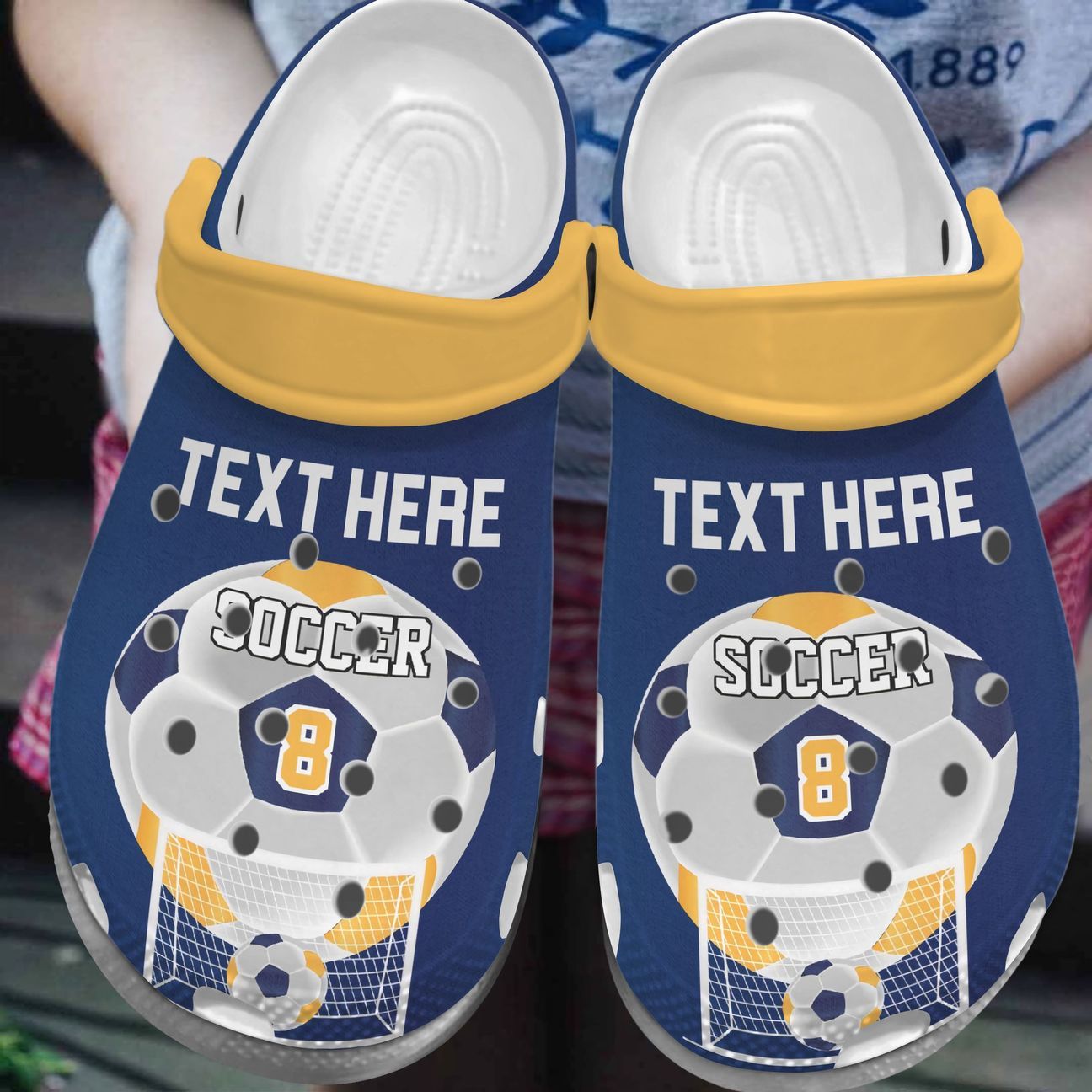 Soccer 3 Personalized Clog, Custom Name, Text, Color, Number Fashion Style For Women, Men, Kid, Print 3D