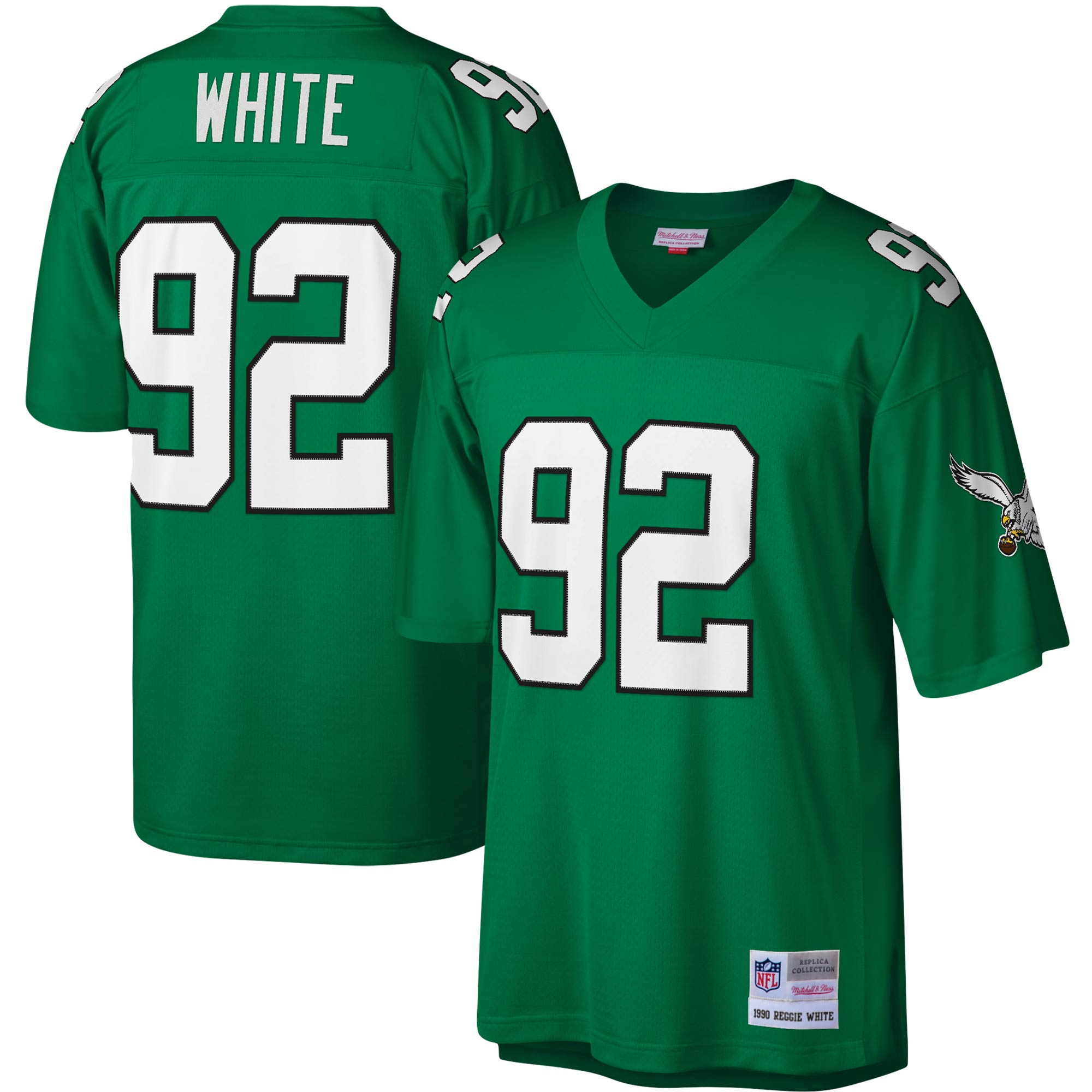 Reggie White Philadelphia Eagles Mitchell & Ness Legacy Replica Jersey – Kelly Green