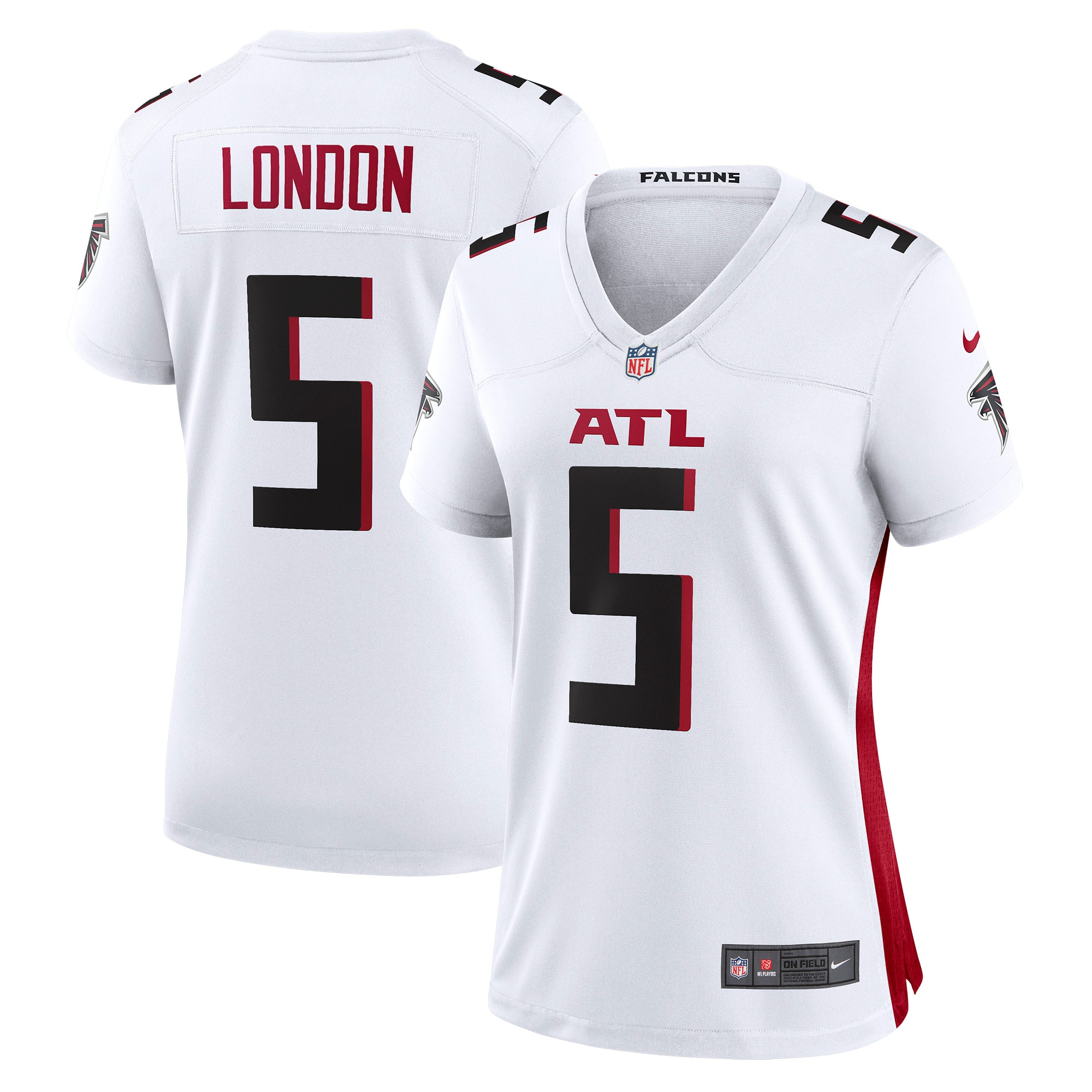 Women’s Atlanta Falcons Drake London White Away Game Player Jersey