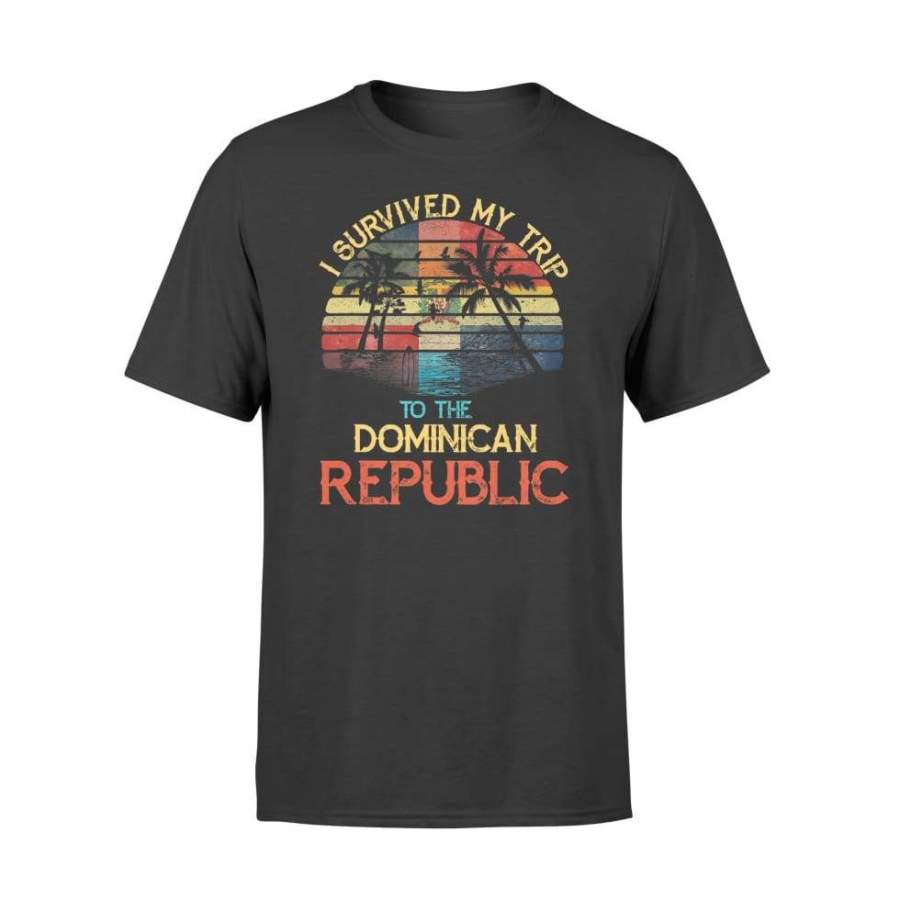 Vintage I Survived My Trip To The Dominican Republic – Standard T-shirt