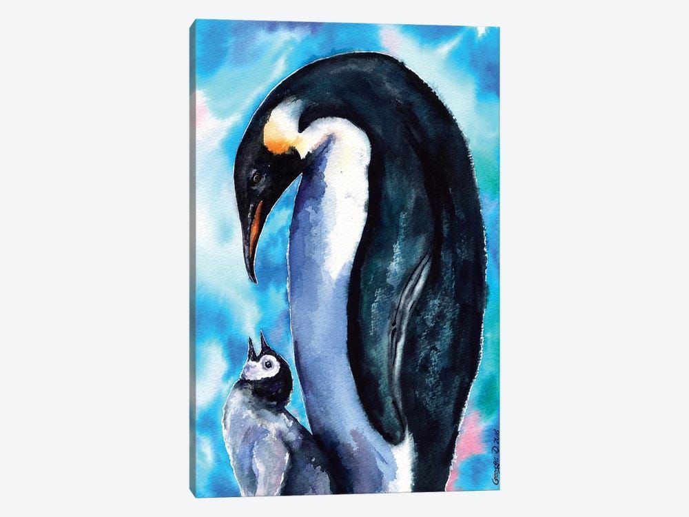 Penguin Family Canvas Poster 8″x12″ 12×18″ 18″x26″ 24″x36″ 30″x45″