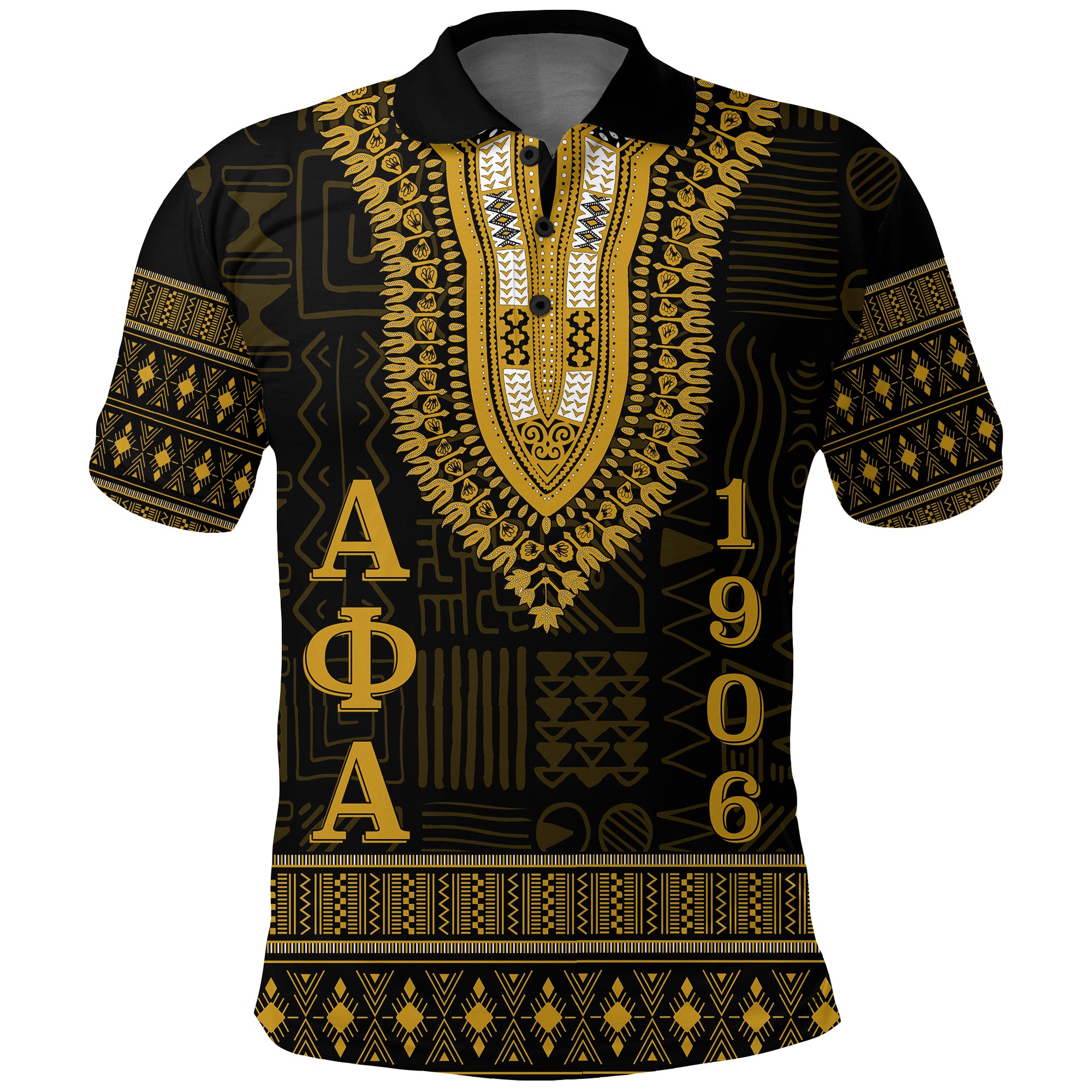 (Custom Personalised) Alpha Phi Alpha Polo Shirt Dashiki Design Lt7