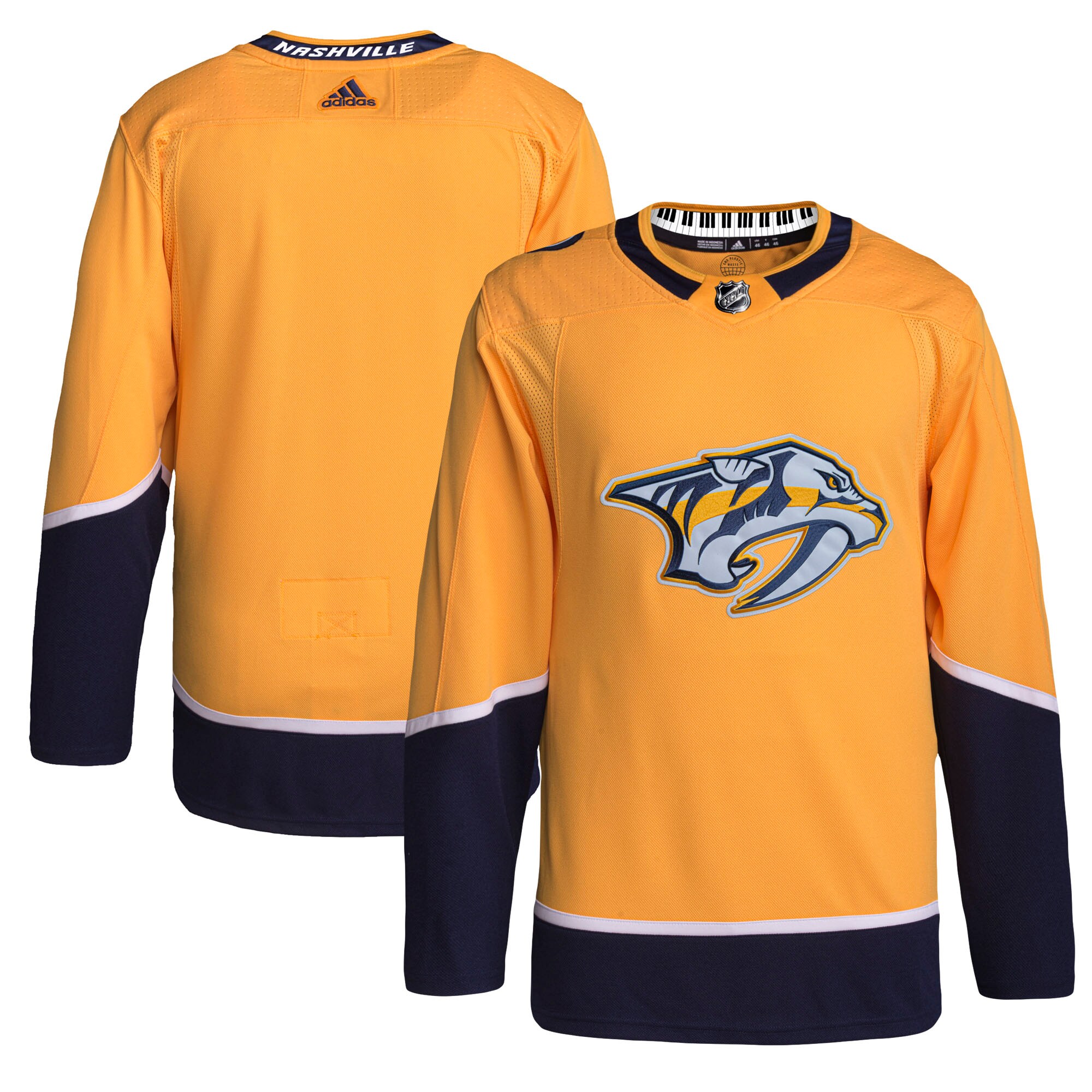 Men's Nashville Predators adidas Gold Home Primegreen Authentic Pro Jersey