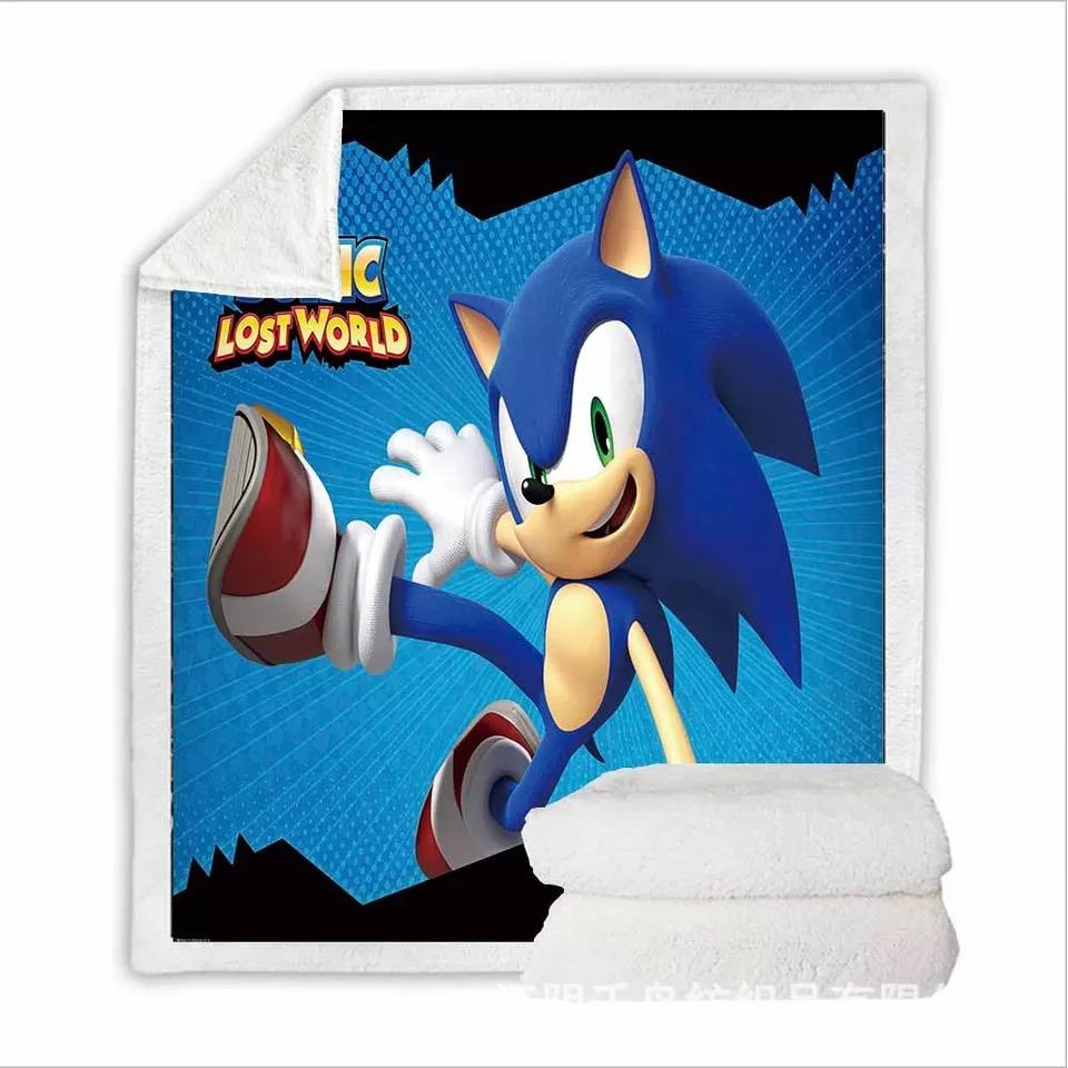 Sonic Lost World Sonic The Hedgehog #14 Blanket – Hoodie Blanket Super Soft Cozy Sherpa Fleece Throw Blanket – Hoodie Blanket