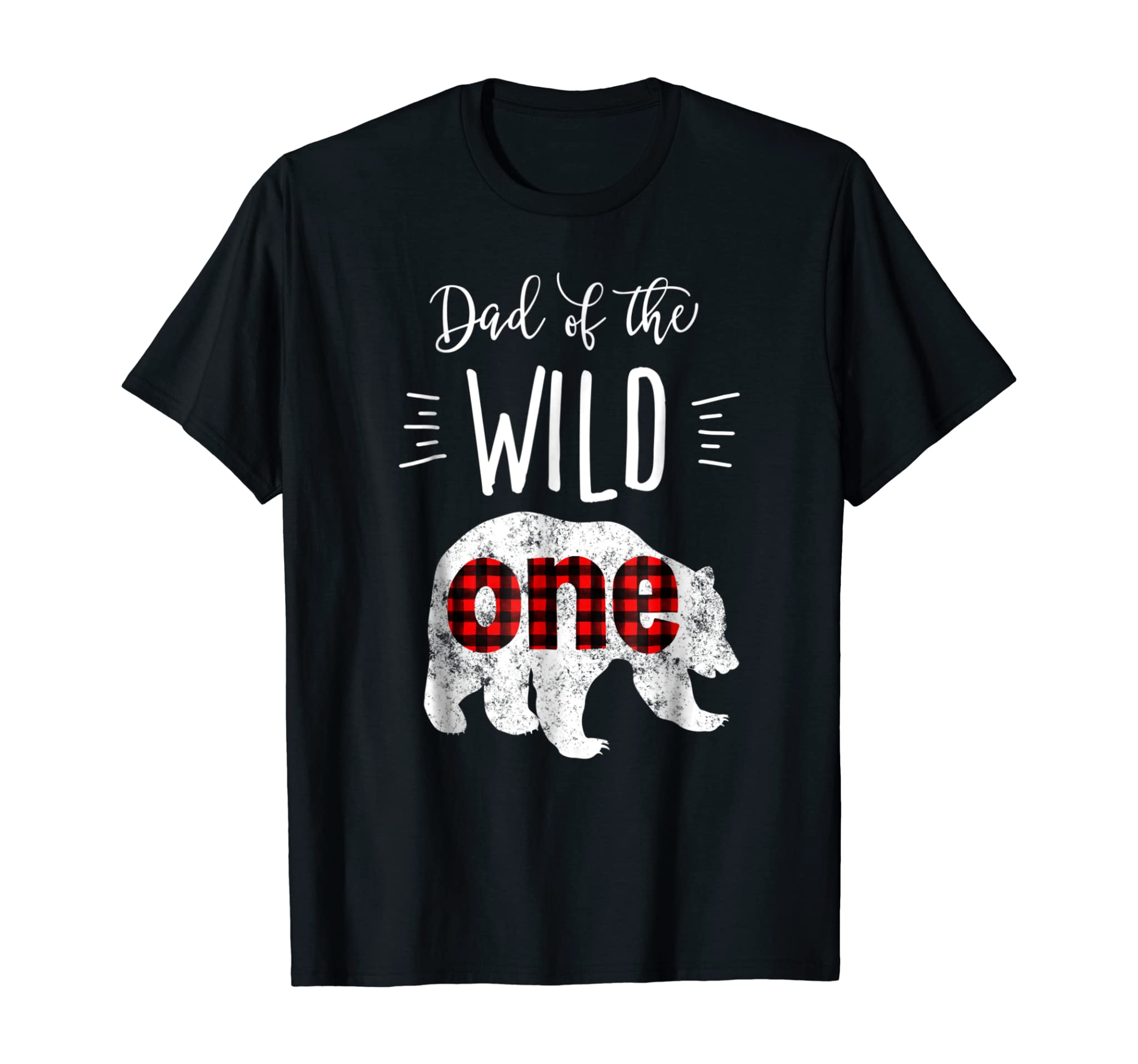 Mens Dad of the Wild One Shirt Bear Lumberjack 1st Birthday Tee