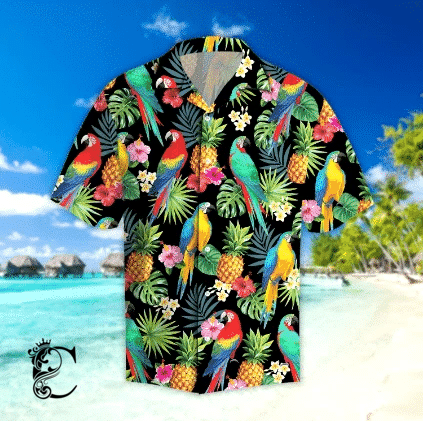 Beach Shirt High Quality Parrots Hawaiian Shirts – Dt080- Chillicothemall