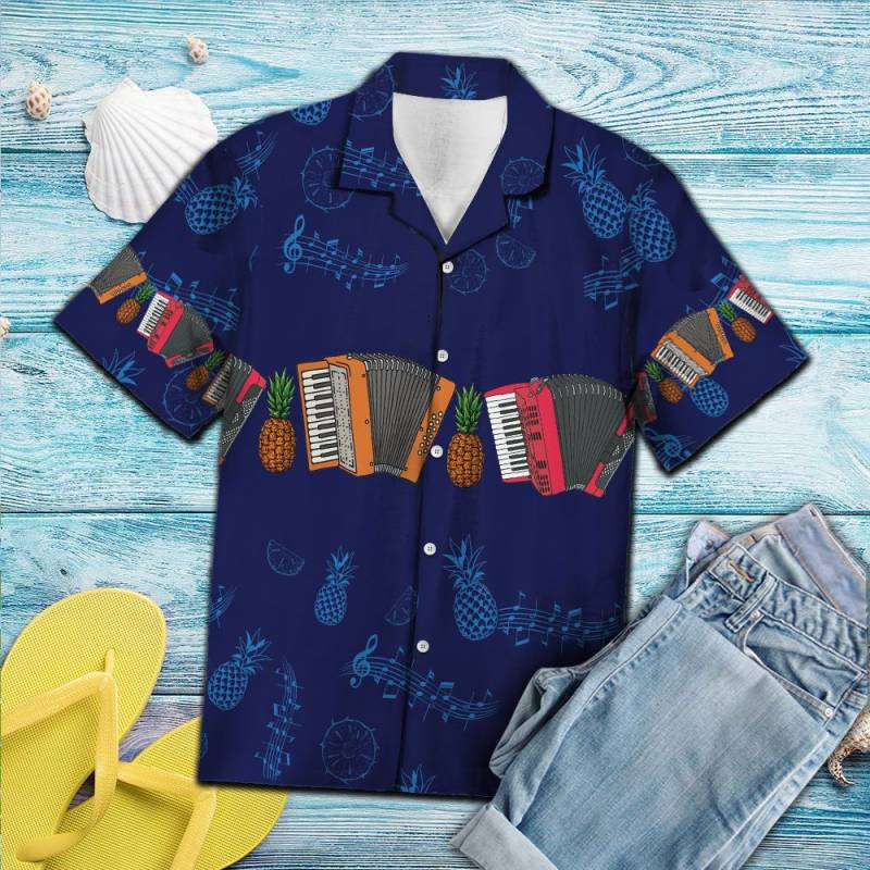 Accordion Pineapple G5803- Hawaiian Shirt