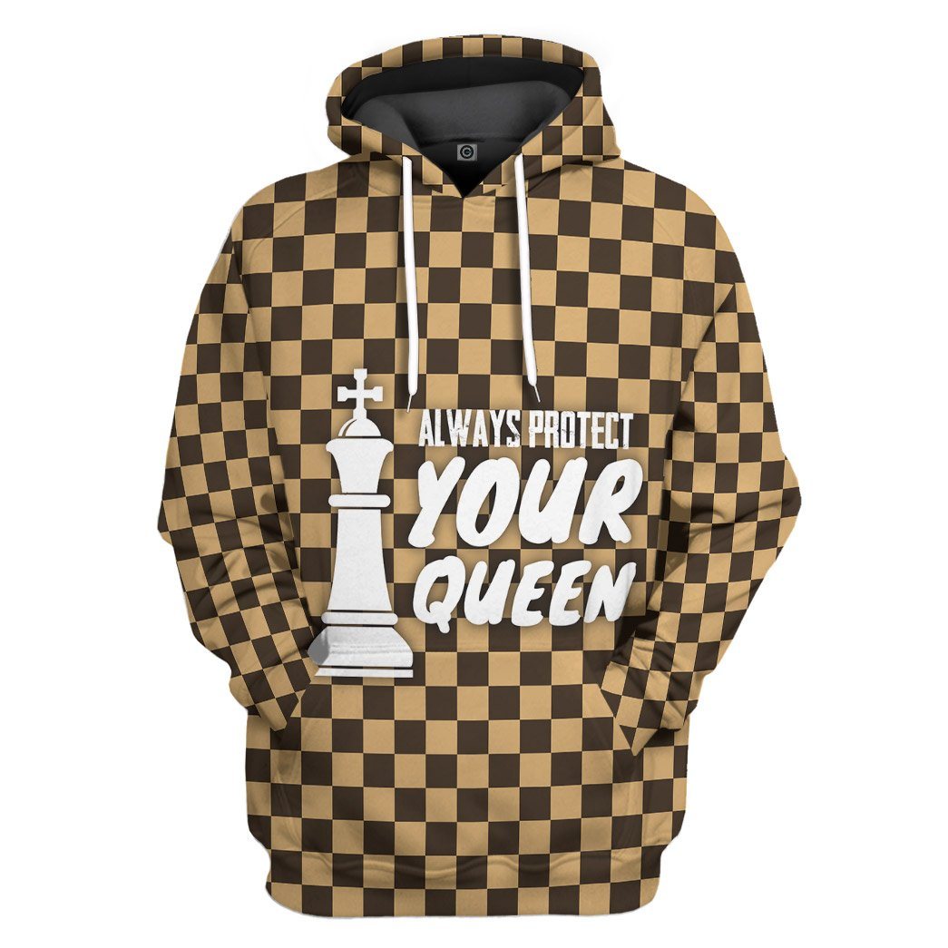 Gearhumans Gearhuman 3D King Chessboard Couple Tshirt Hoodie Apparel