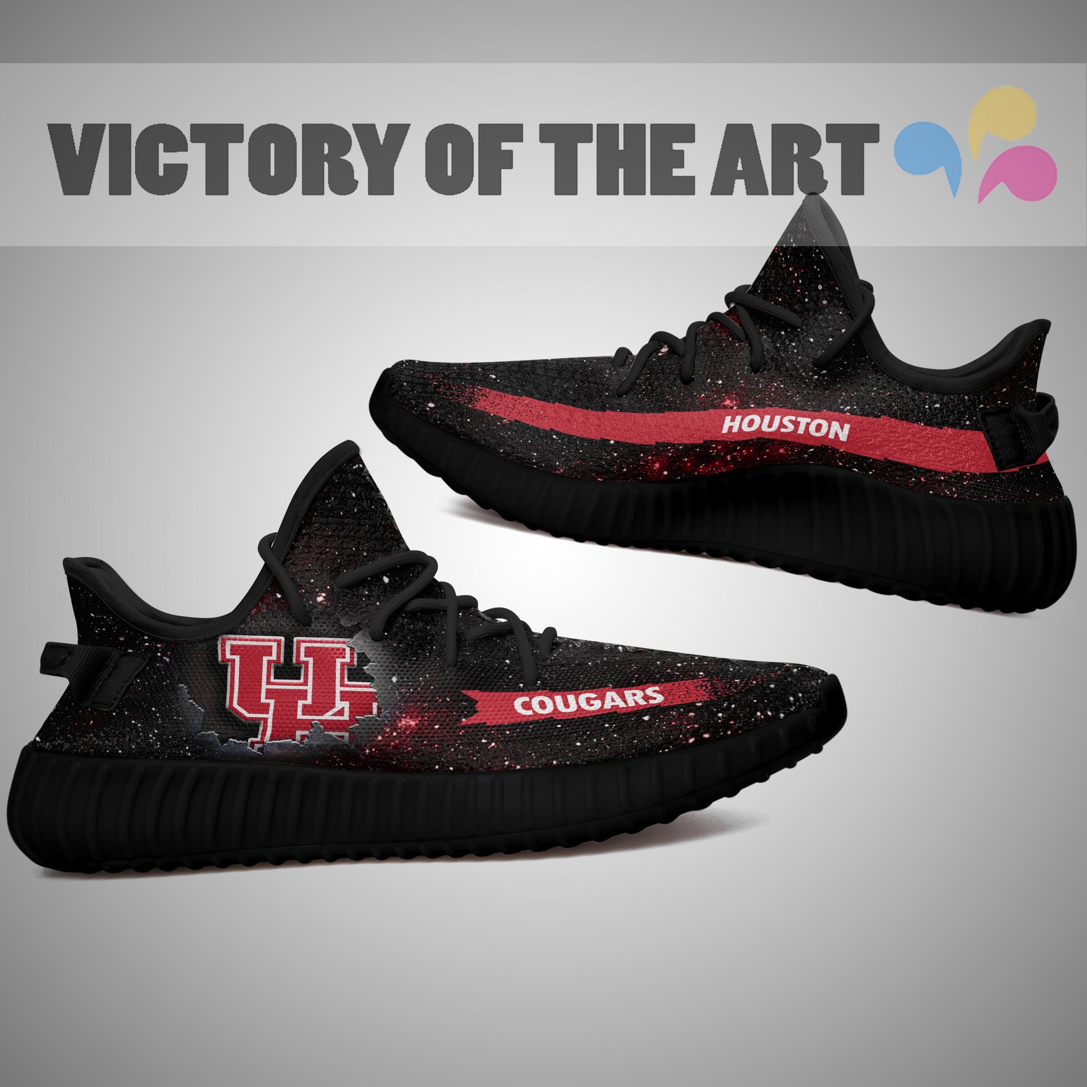 Art Scratch Mystery Houston Cougars Yeezy Shoes