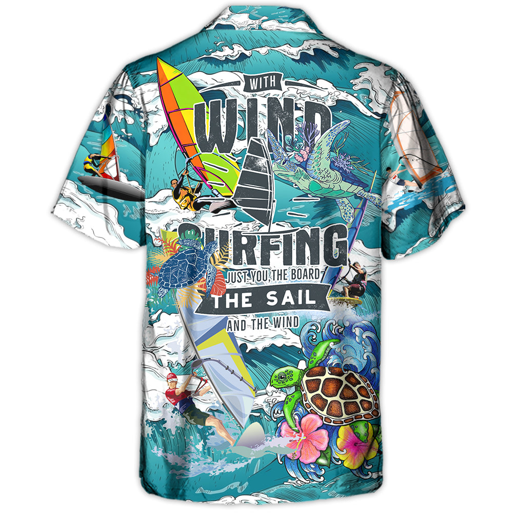 Windsurfing With Wind Surfing It’S Just You – Hawaiian Shirt – Owl Ohh