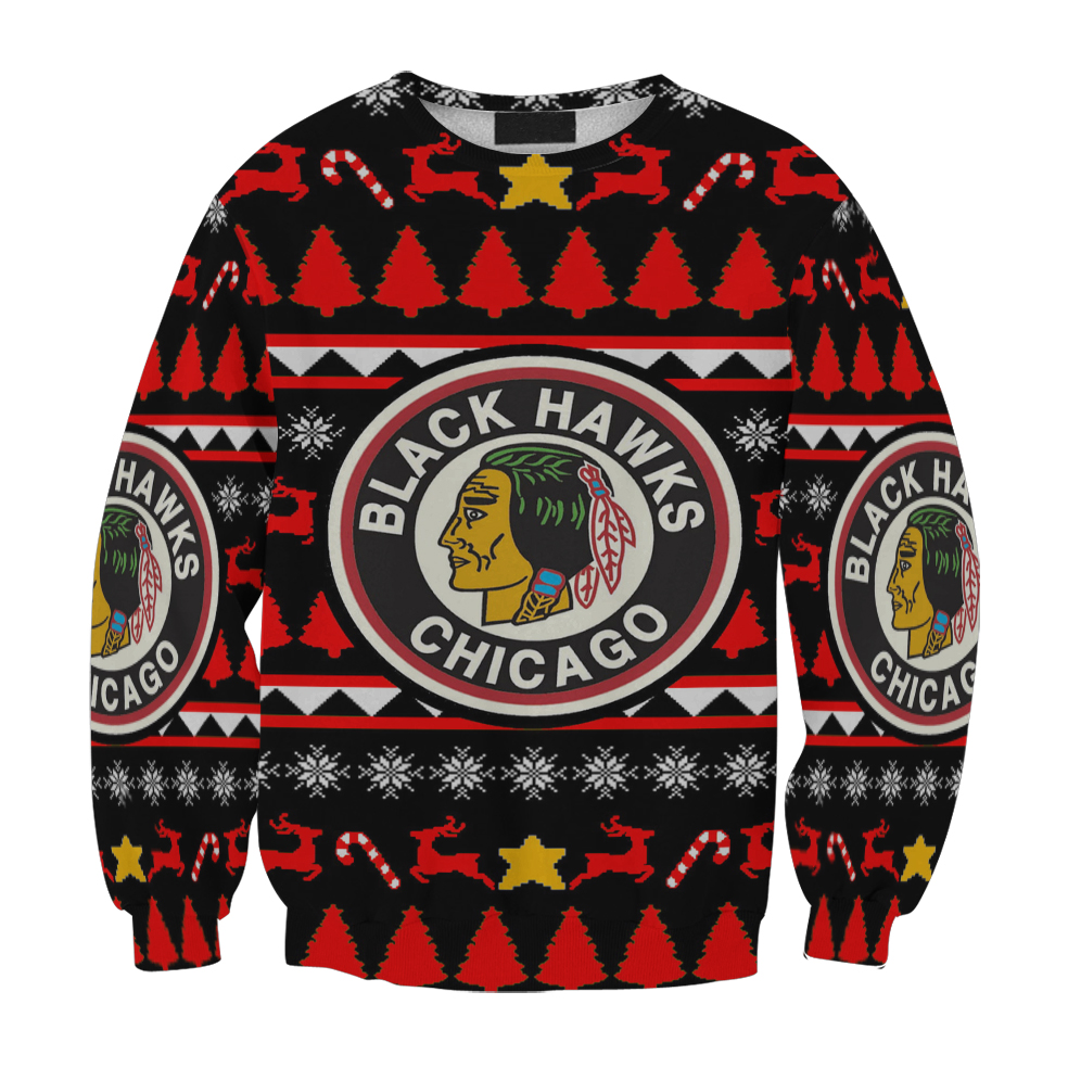 Chicago Blackhawks Symbol Xmas Gift For Fan 3D Full Printing Sweatshirt