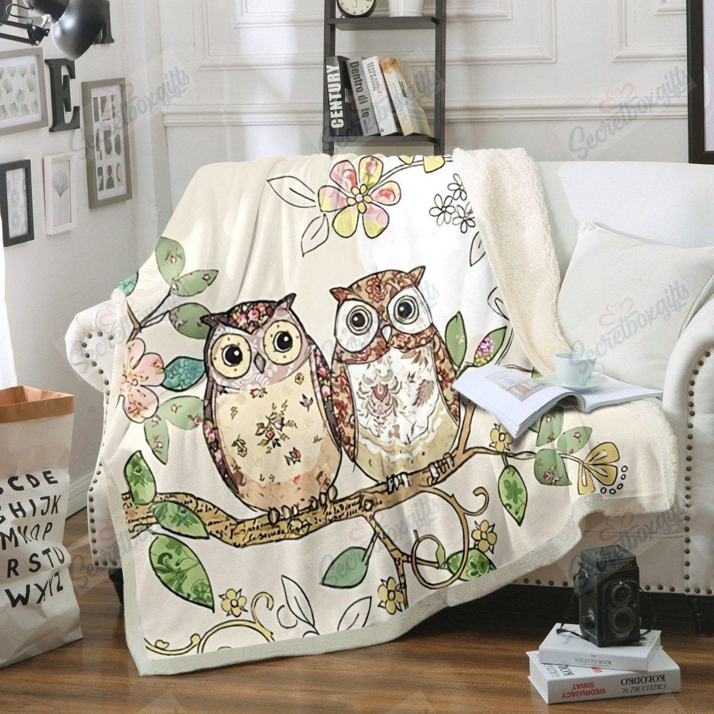 Owl Flower Gs-Cl-Kc1507 Fleece Blanket