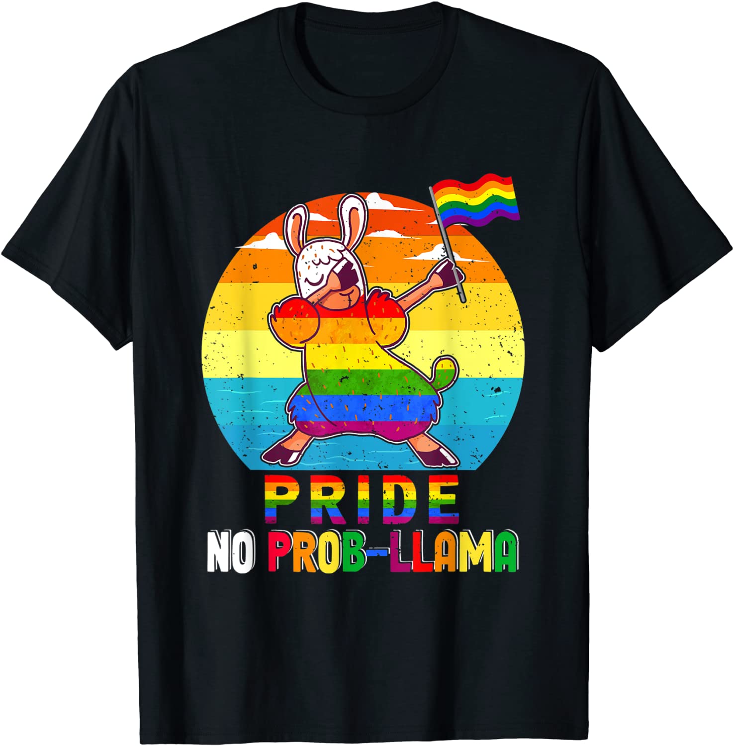 Ally Shirt, Support Lgbt Pride Month Gift, Vintage Pride No Prob, Cute Proud Lgbt Shirt