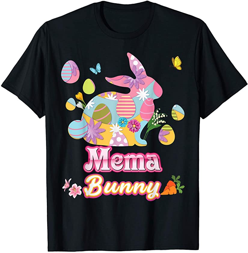 Mema Bunny Cute Easter Eggs Family Matching Egg Hunt Day T-Shirt