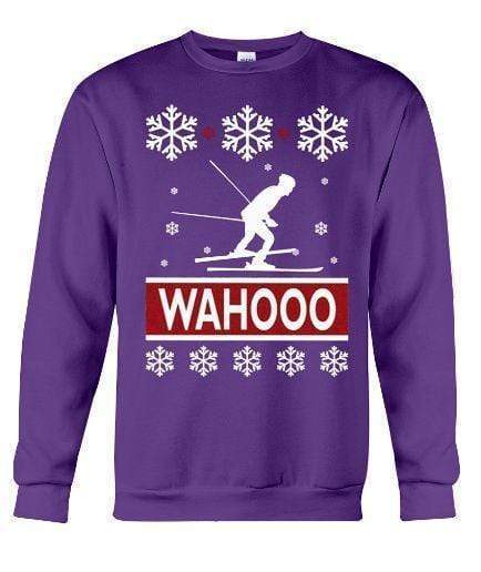 Skiing Wahoo – Unisex – Sizes Small to 5XL Ugly Christmas Sweater