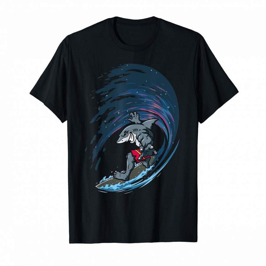 Unisex Mens Womens T Shirt Cool Sharks Surfing