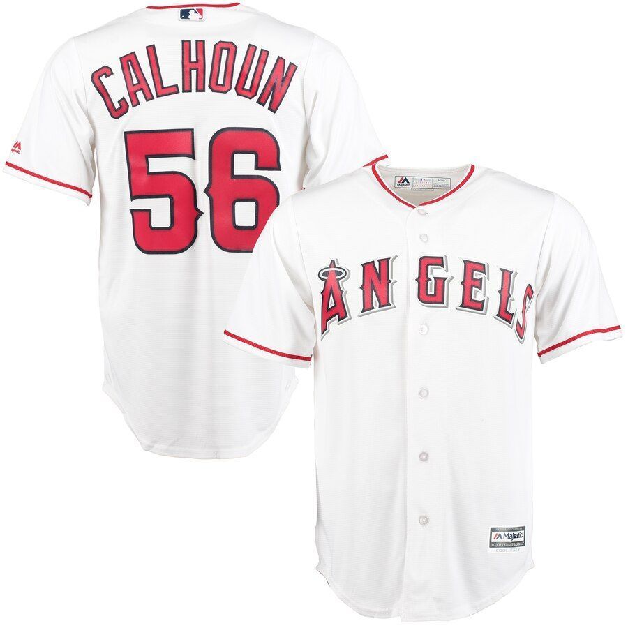 Kole Calhoun Los Angeles Angels Majestic Cool Base Player Jersey White 2019