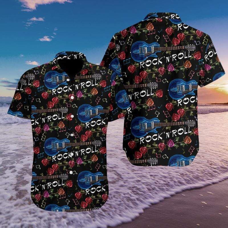 Get Now Hawaii Aloha Shirts Music Guitar Rock N Roll Ha18931