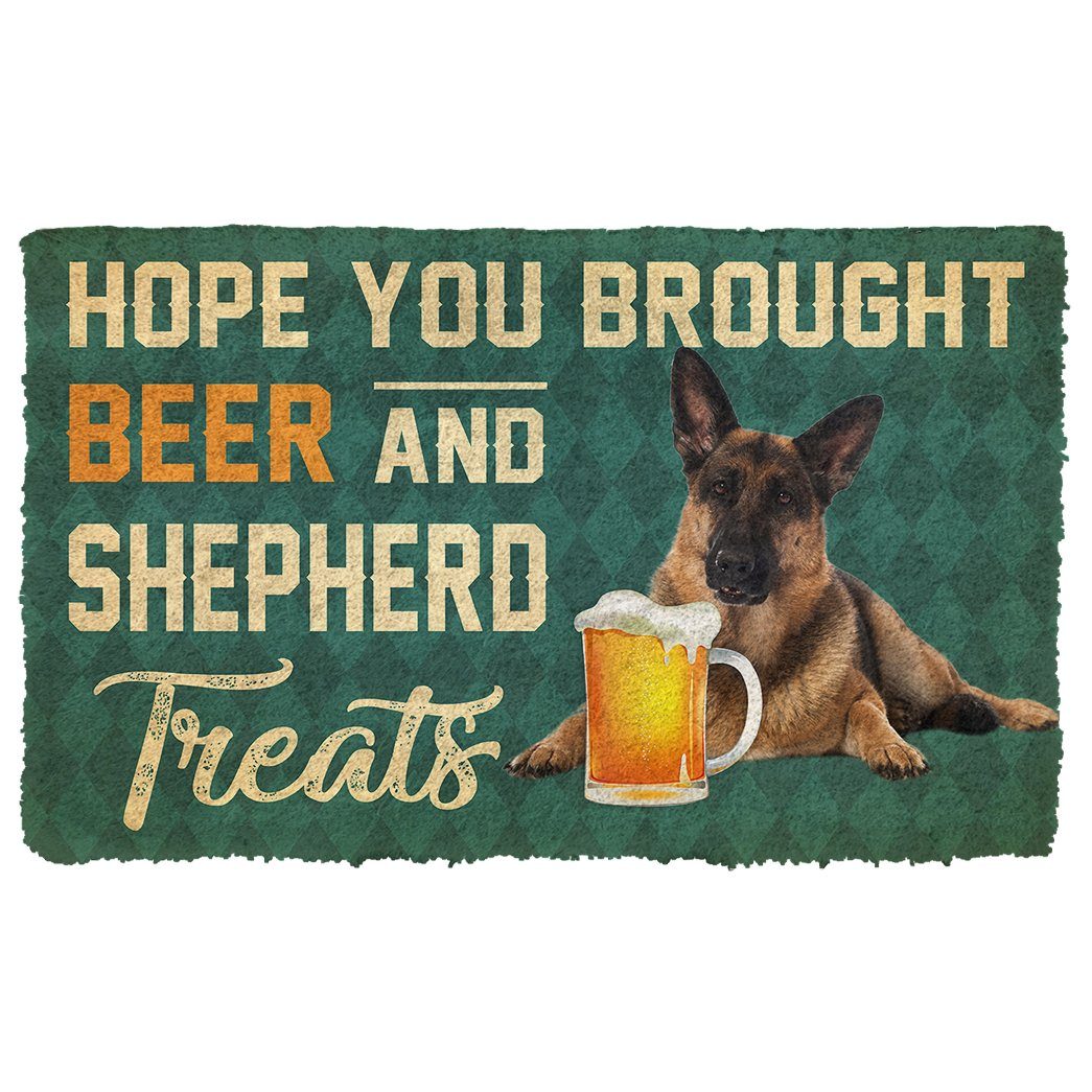 Gearhumans  Gearhuman 3D Hope You Brought Beer And Shepherd Treats Doormat