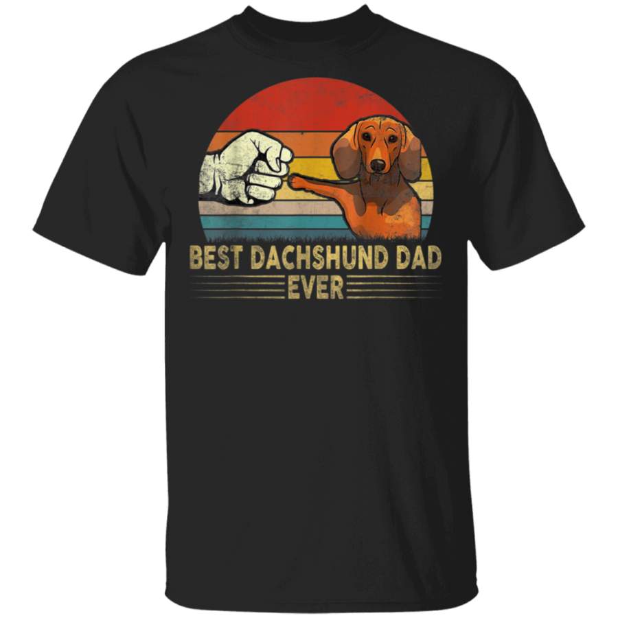 Best Dachshund Dad Ever For Fathers Day Gift TShirt