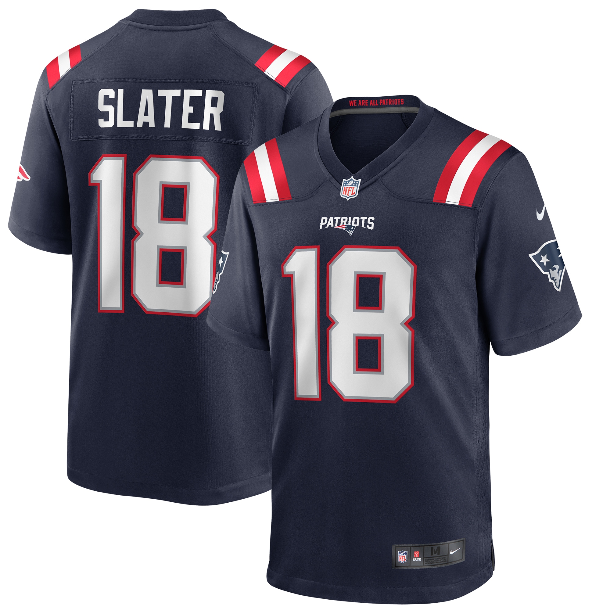 Men’s New England Patriots Matthew Slater Navy Game Player Jersey