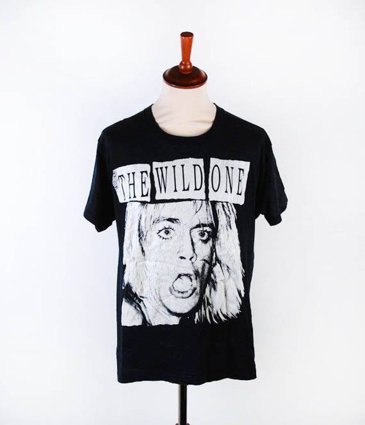 Authentique 1986 Iggy Pop Wild One Authentique Et Incroyable Cran Toiles Label Shirt