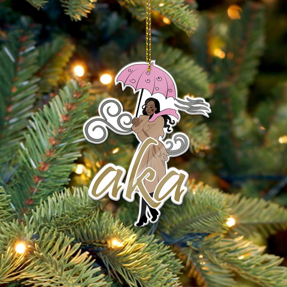 Wonderprint Ornament – Gentle Girl From Alpha Kappa Alpha Shape Acrylic Ornament Lt10