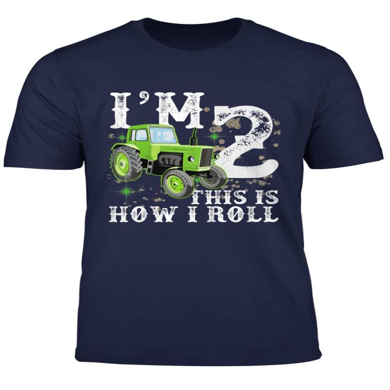 Kids 2 Years Old 2Nd Birthday Farm Tractor Shirt Boy Son