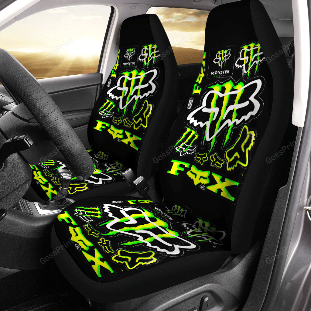 Monster Energy Car Seat Cover Ver 1 (Set Of 2)
