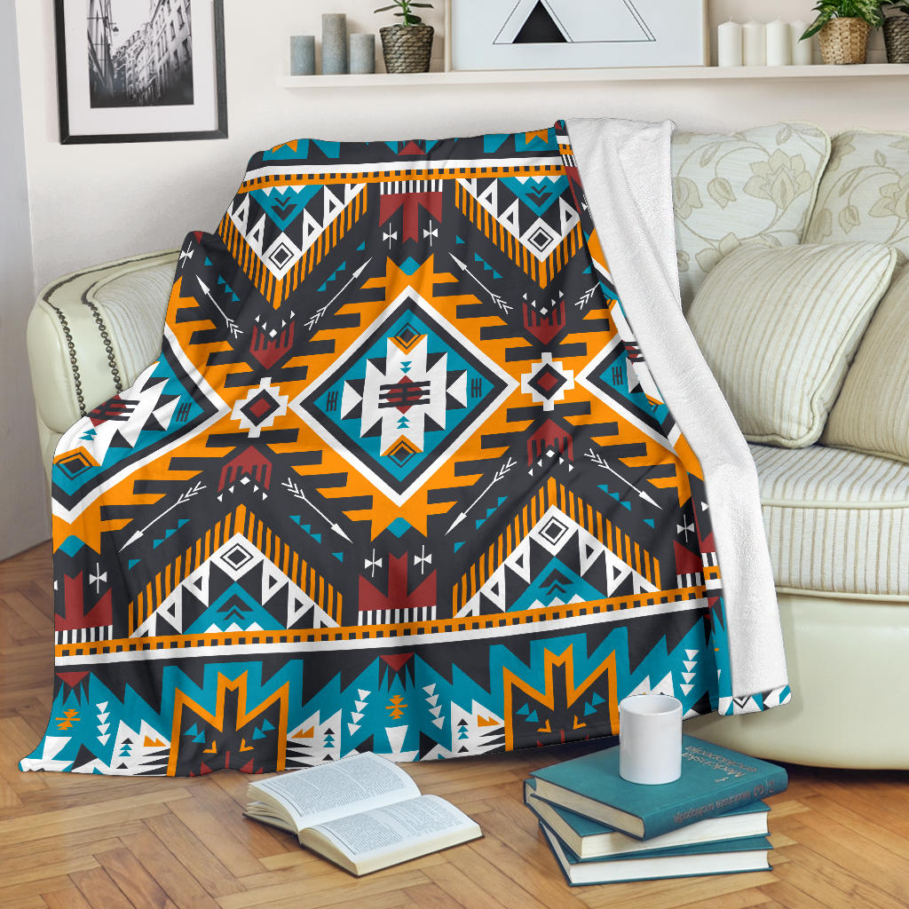 Yellow Aztec Geometric Blanket Lt10