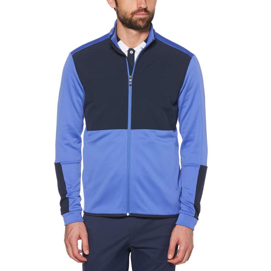 Original Penguin Men’s Amparo Blue Quilt Argyle Zip Jacket