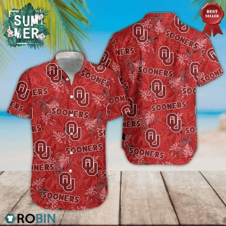 NCCA Oklahoma Sooners Crimson Trendy Hawaiian Shirt Aloha Shirt