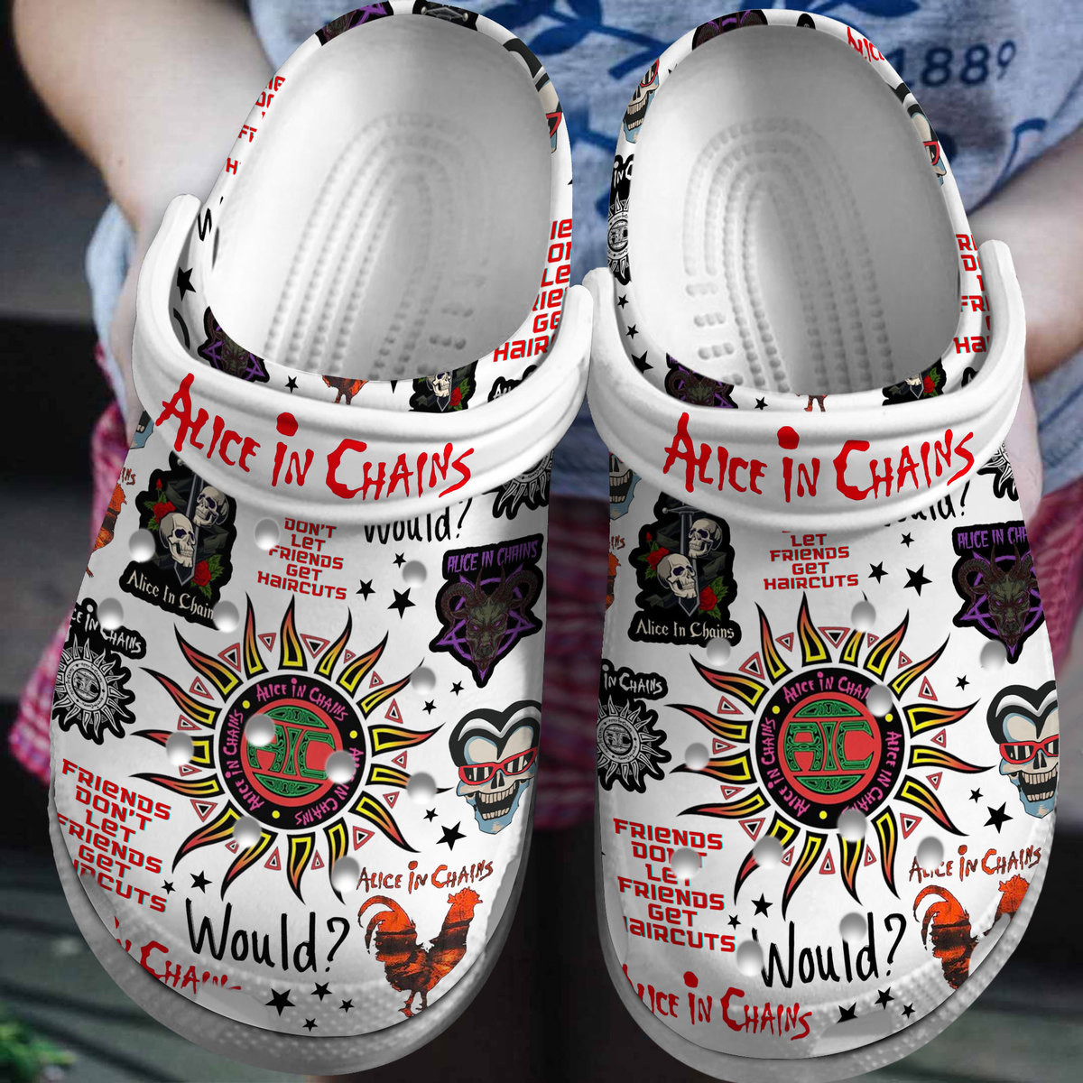 Alice In Chains Crocss Clogs For Men Women And Kid Qzm09Svx
