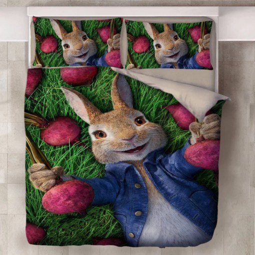 Peter Rabbit 3 Duvet Cover Pillowcase Home Decor 3D Bedding Set 1289