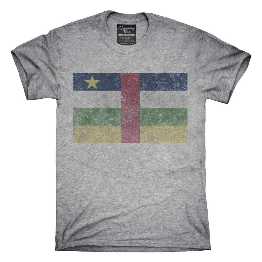 Retro Vintage Central African Republic Flag T-Shirt, Hoodie, Tank Top