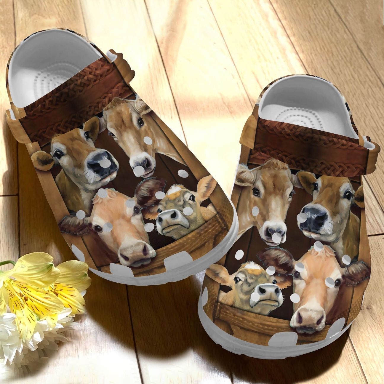 Cow Personalize Clog, Custom Name, Text, Fashion Style For Women, Men, Kid, Print 3D Cow Family