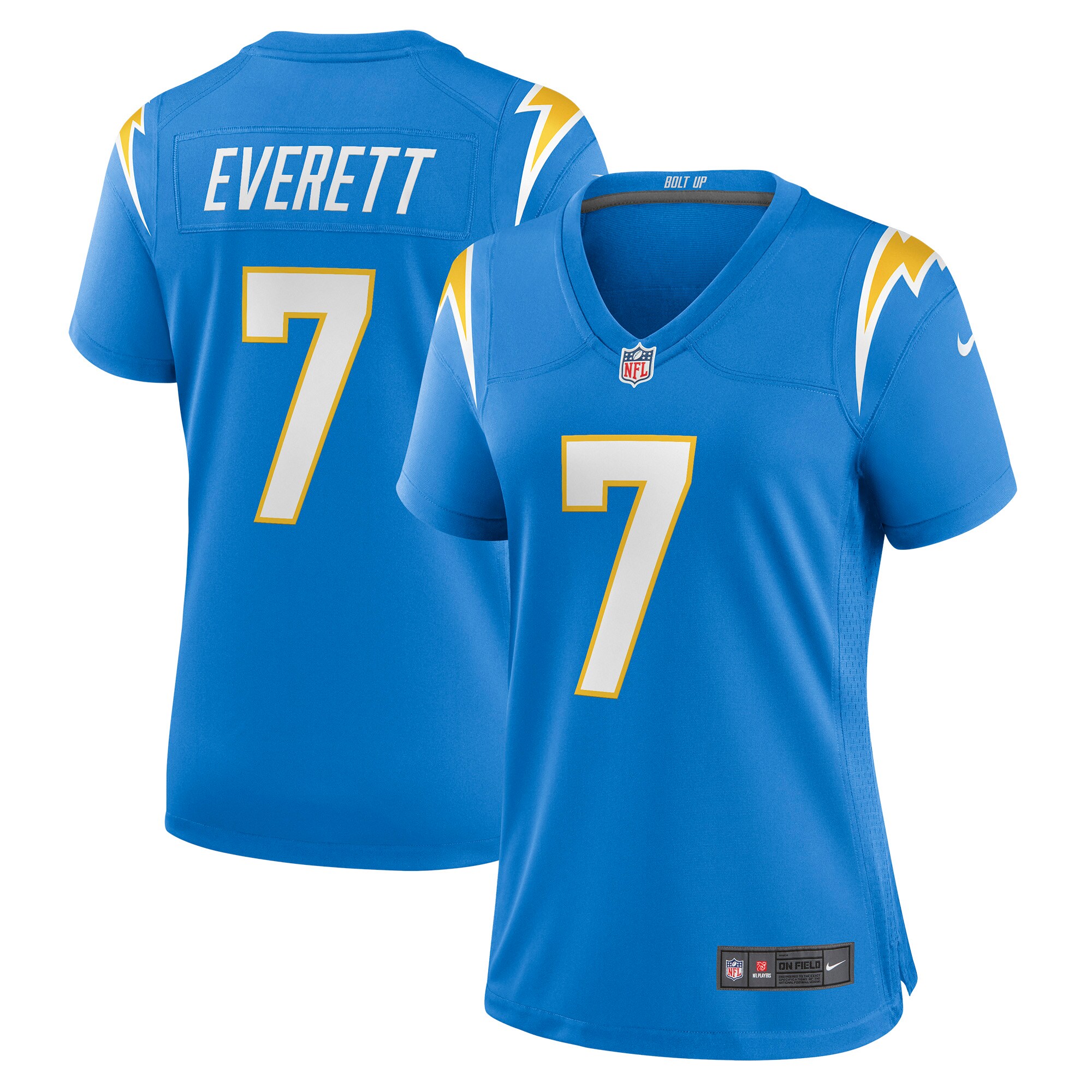 Women’s Los Angeles Chargers Gerald Everett Powder Blue Player Game Jersey