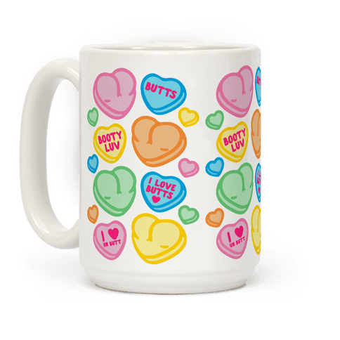 Candy Heart Butts Coffee Mug