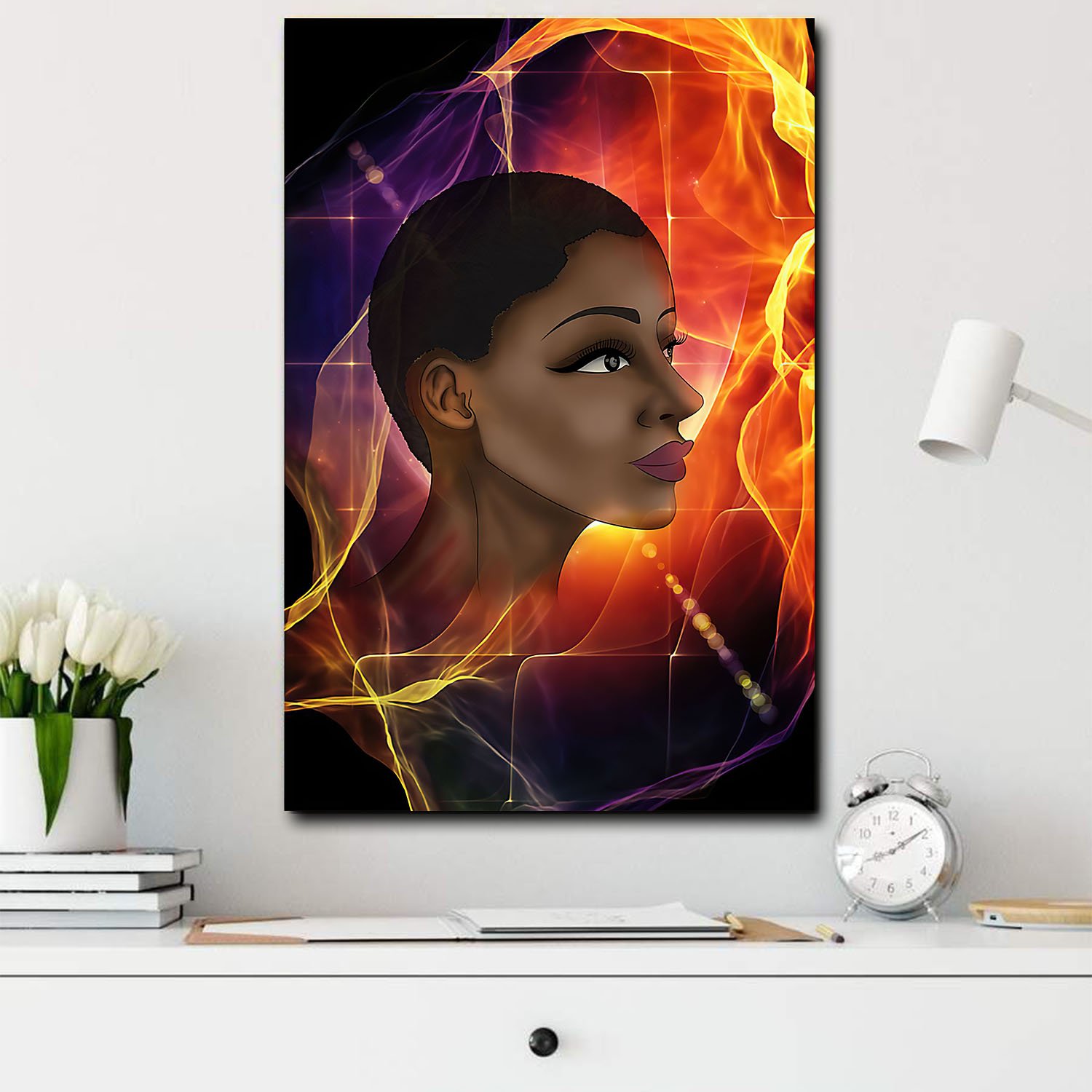 African American Magic Canvas Strong Black Girl African Home Decor