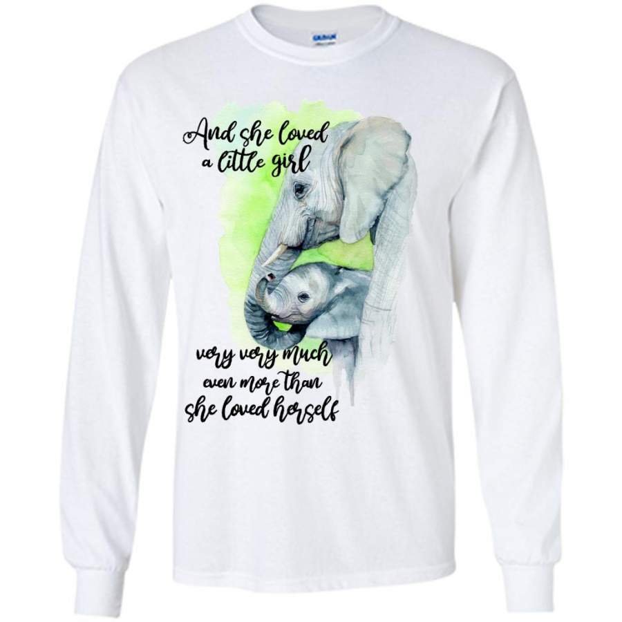 And She Loved Little Girl Very Very Much Even More Than She She Loved Herself, Elephant Design – Gildan Long Sleeve Shirt