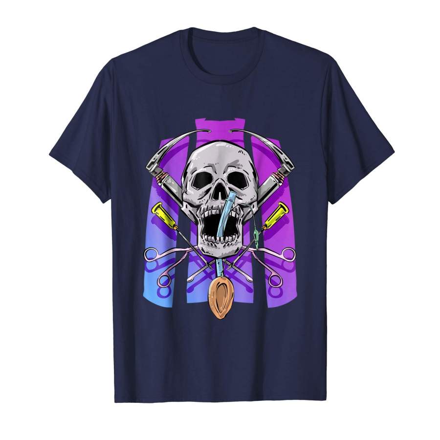 Anesthesia Halloween or Dia De Los Muertos Medical Shirt