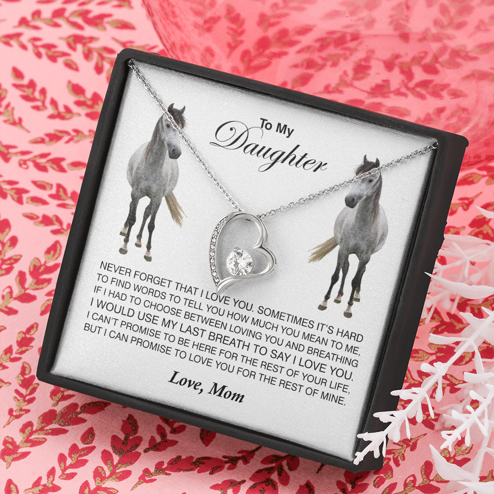 To My Daughter Necklace From Horse Mom, Horse Necklace For Little Girl, Animal Lover Gifts Women, To My Daughter Horse Necklace For Kids, Meaningful Gifts For Daughter, Birthday Gift Daughter Graduation Gift, Grown Up Daughter