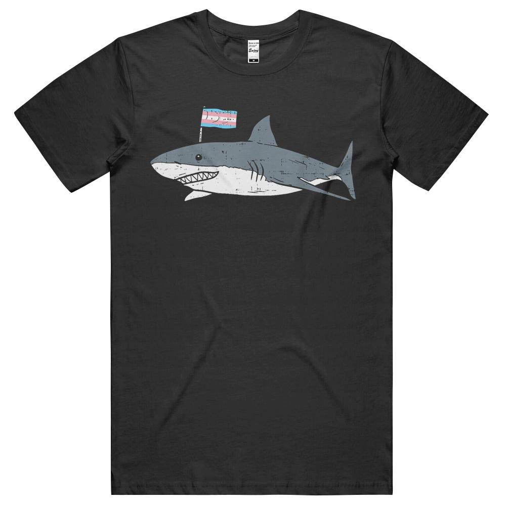 Shark Transgender Flag Trans Pride Lgbt Animal Lover Gift T-Shirt, Hoodie, Long Sleeve Tee