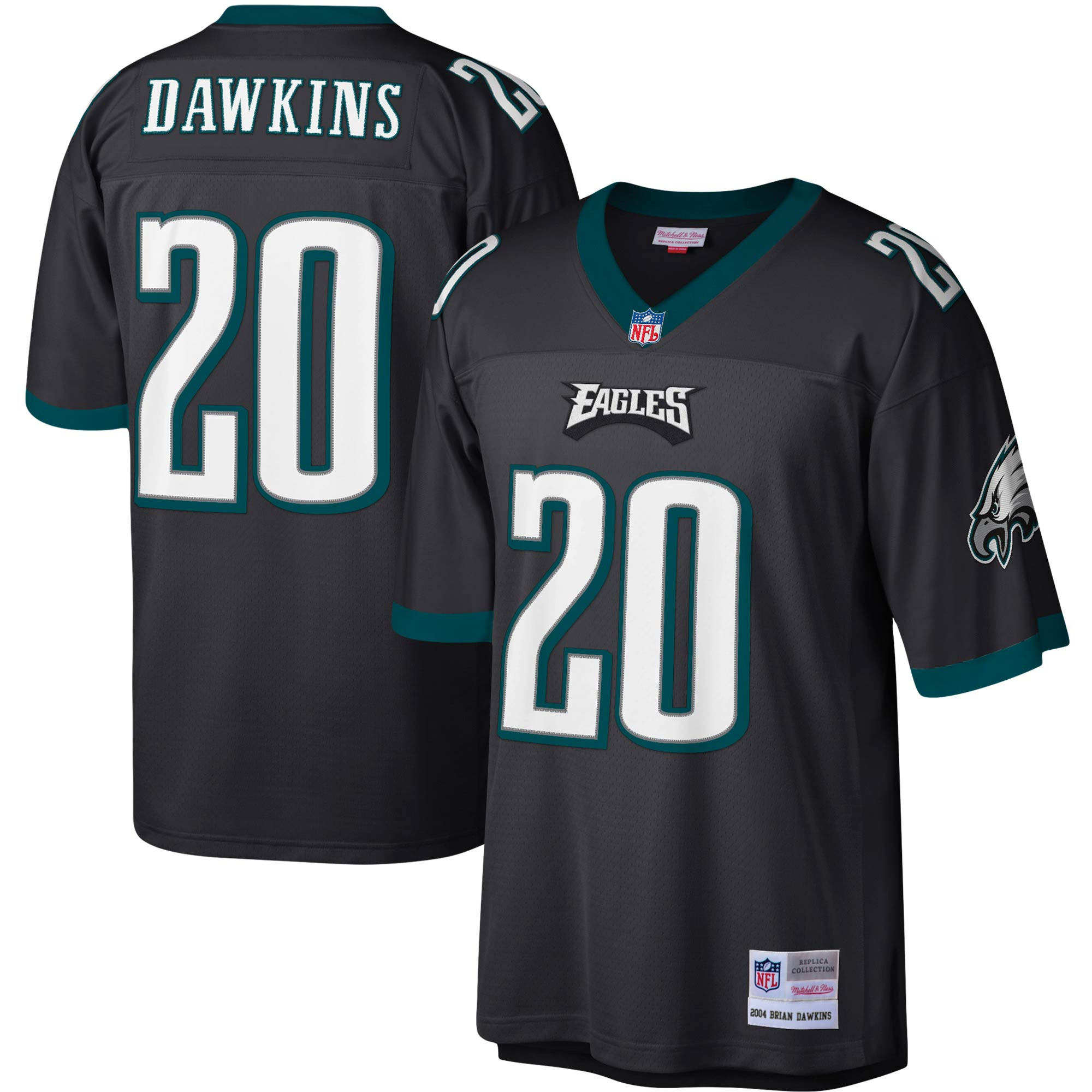 Brian Dawkins Philadelphia Eagles Mitchell And Ness Legacy Replica Jersey Black NFL