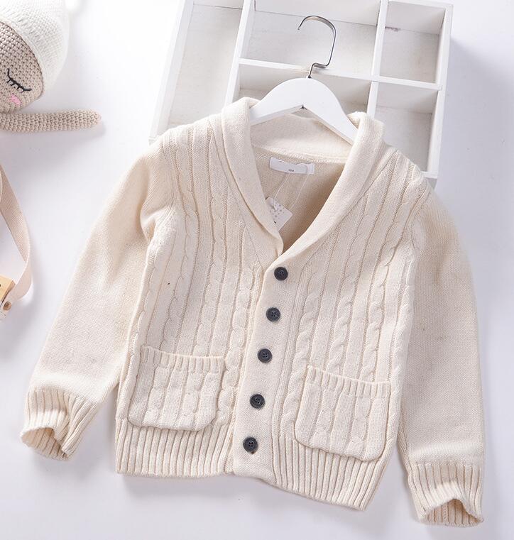 8 styles 2022 Autumn Winter Boys Sweaters warm cardigan Kids Pullover Children Clothing Baby Knitted turn down collar Coat 3-8Y alx