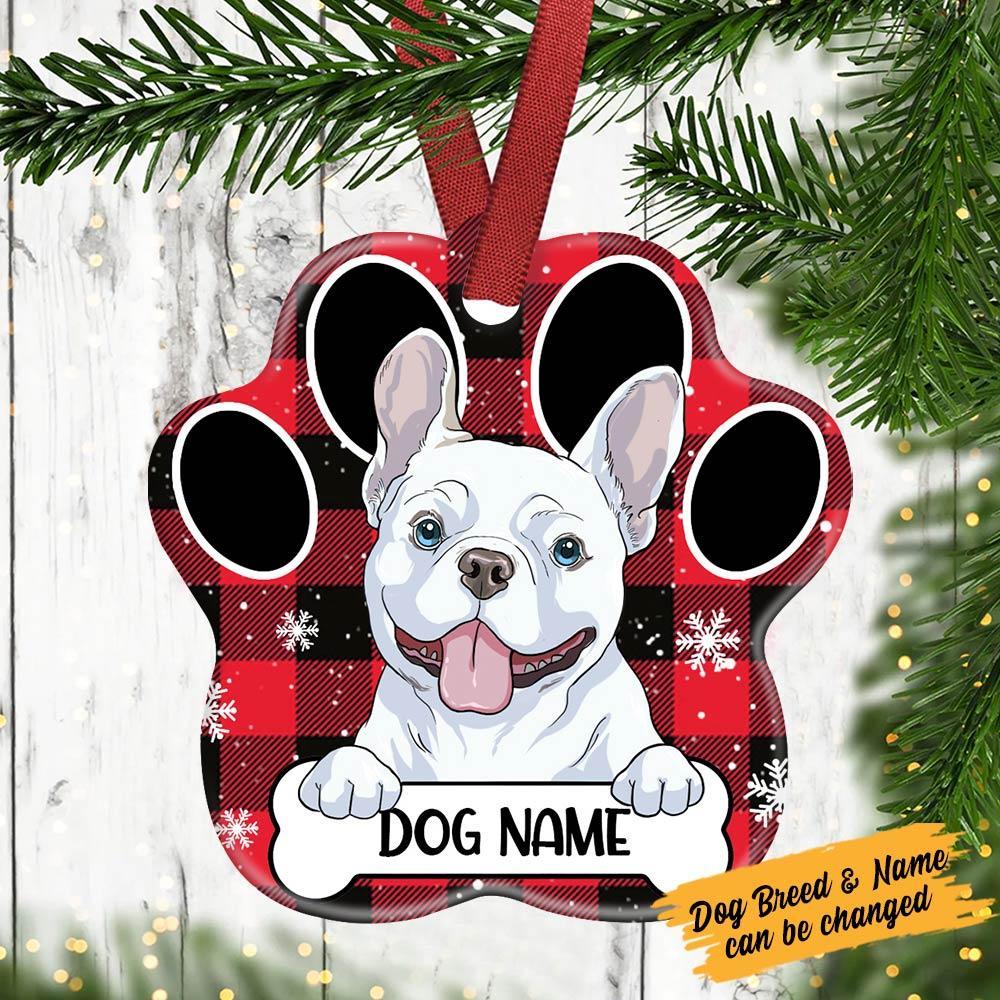 Personalized Christmas Dog Paw Ornament Sb301 23O36