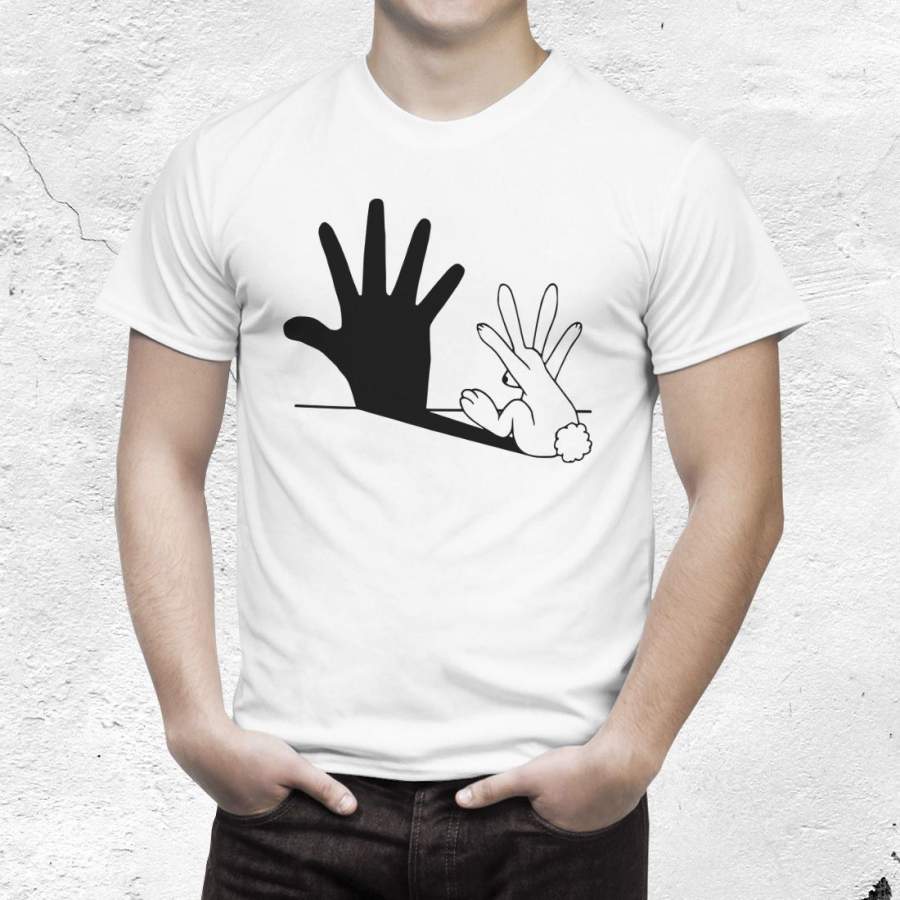 Rabbit T Shirt Shadow Puppet